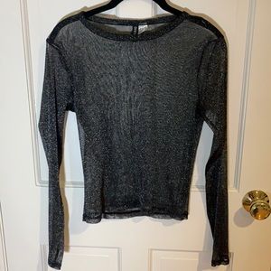 Sparkly sheer top